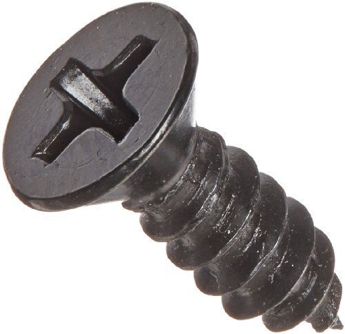 Small parts steel sheet metal screw, black oxide finish,  82 degrees flat head, for sale