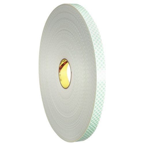 3M Double Coated Urethane Foam Tape 4008 Off-White, 1 Inch x 4 Yards 1/8-inch