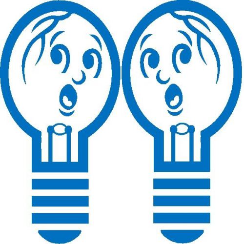 30 Custom Blue Freaky Light Bulb Art Personalized Address Labels