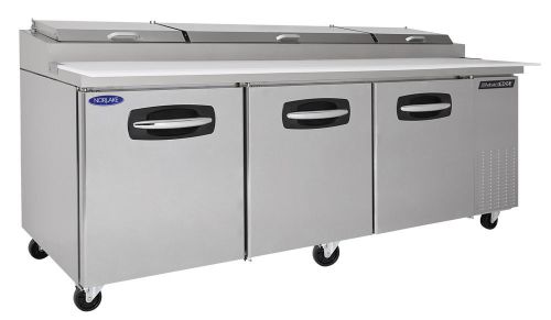 Nor-Lake AdvantEDGE NLPT93, 93-inch 3 Door Pizza Prep Tables