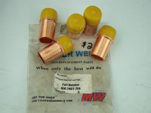 MASTER WELD GAS NOZZLE FIXED 3/4&#034; SUIT TW4 - MW24CT-75S (5 COUNT)
