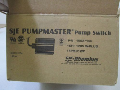 SJE PUMPMASTER PUMP SWITCH  1002715C *NEW IN BOX*