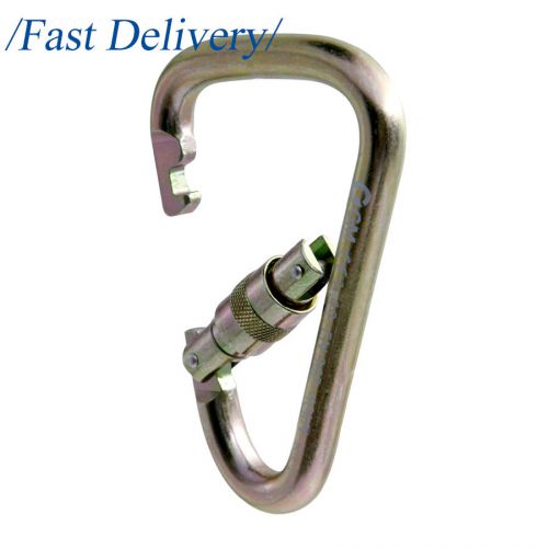 40kn screw gate steel carabiner for industrial working at height roofer rescue for sale