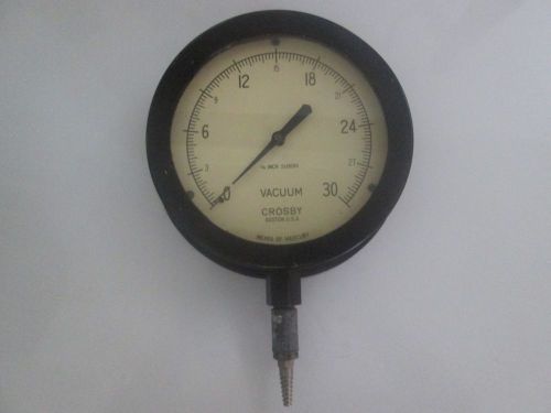 Vintage Large Crosby Vacuum Pressure Gauge - Boston U.S.A