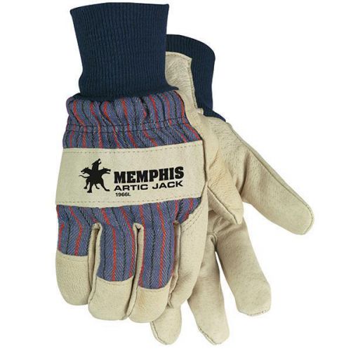 1 Pair! Memphis Glove 1966L Memphis Artic Jack Pigskin Gloves, Knit Wrist Large