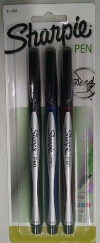 Sharpie Marker Pens Black, Blue, Red Fine (3 Count)