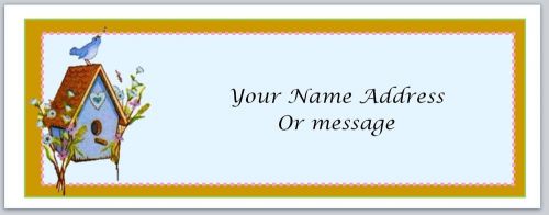 30 Personalized Return Address Labels Birdhouse Buy 3 get 1 free (c5)