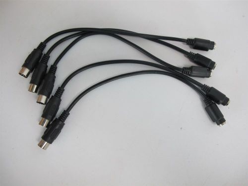 Lot of 5 - Symbol Barcode Scanner 5-Pin Din Male to P/S2 Female Adapter Cable