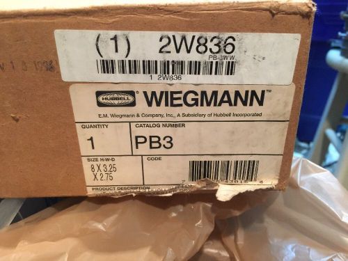 New wiegman pb3 pushbutton enclosure new in factory sealed package. for sale