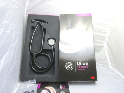 3M Littmann Classic III Stethoscope Black/Smoke Finish New 5811