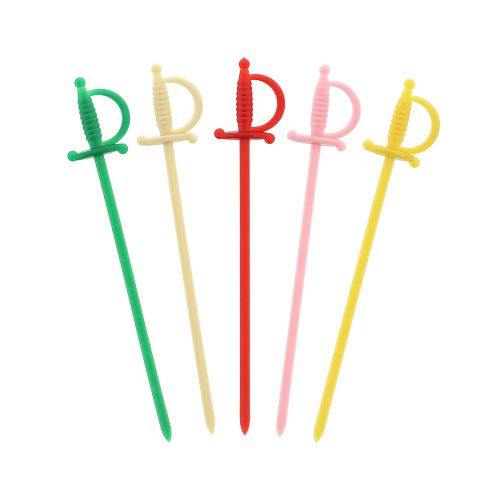 Royal 4.5&#034; Assorted Plastic Sword Picks, Case of 2,500, RP147-45