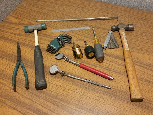 12 piece tool lot hammers allen wrenches crescent nupla ullman blue point for sale