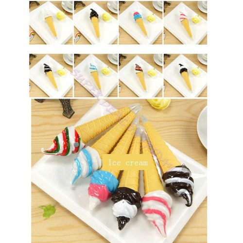 3PCS Cute Ball Point Pen Ballpoint Creative Stationery Student Gift Ice Cream