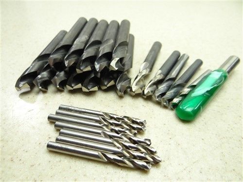 Lot of 25 hss straight shank screw machine drills 11/64 to 7/16&#034; ub us tools ptd for sale