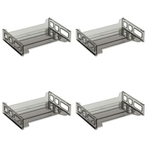 Officemate Stacking Tray  Smoke 1 Tray (21001) 4 Packs