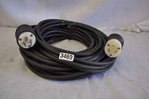 Coleman cable 3 pin twist lock 20a 250v 65ft power cable 300v 12awg 3 wire #3469 for sale