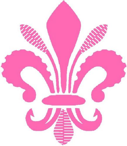 30 Custom French Pink Fleur De Lis Personalized Address Labels