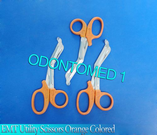 12 Orange EMT PARAMEDIC BANDAGE SHEARS EMS SCISSORS 7.5&#034;