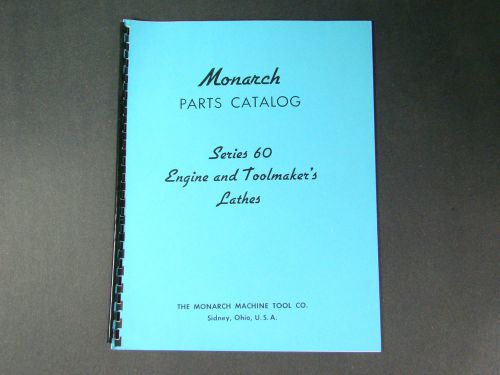 Monarch Lathe Series 60 Parts Catalog