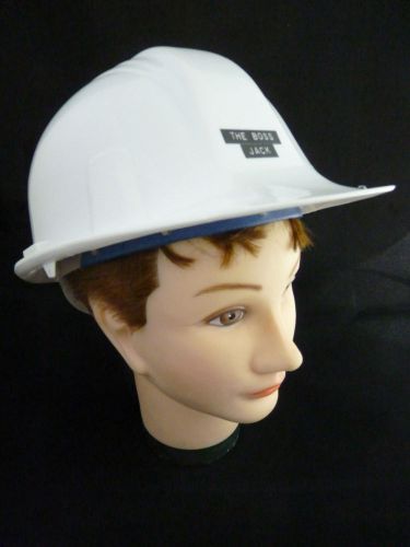 Vtg. a-safe white hard plastic safety hat helmet class b made in canada for sale
