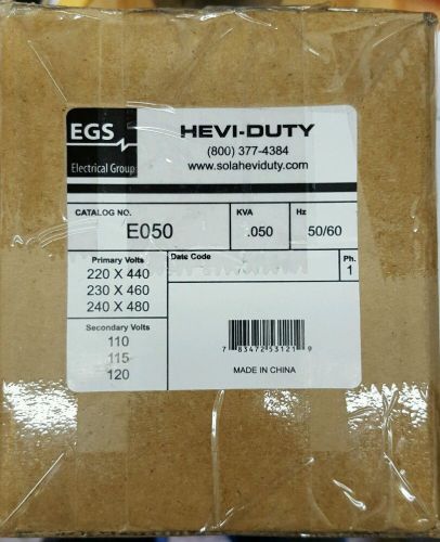 EGS HEVI-DUTY ENCAPSULATED CONTROL TRANSFORMER CAT# E050 NEW In Box