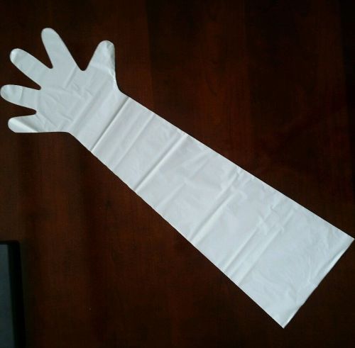 J-W 80488 Shoulder length polygloves 34&#034;, 100 count,1.57 mil thick, white