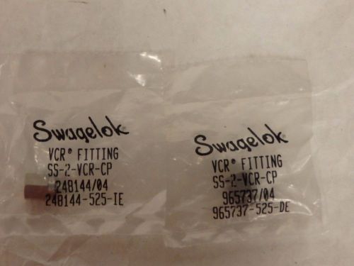 Lot of 2 SS-2-VCR-CP Swagelok Female Cap 1/8&#034; VCR (D6)