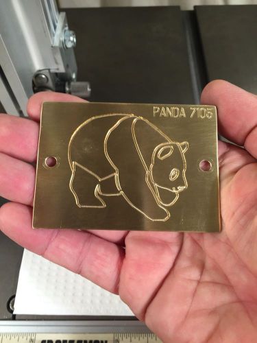 CUTE PANDA BEAR SOLID BRASS ENGRAVING PLATE FOR NEW HERMES FONT TRAY