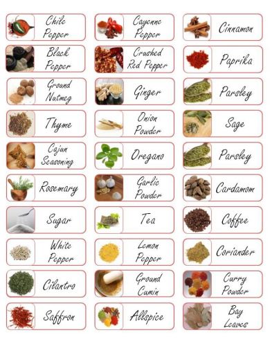30 Personalized Return Address Spices Labels Buy 3 get 1 free (sp2)