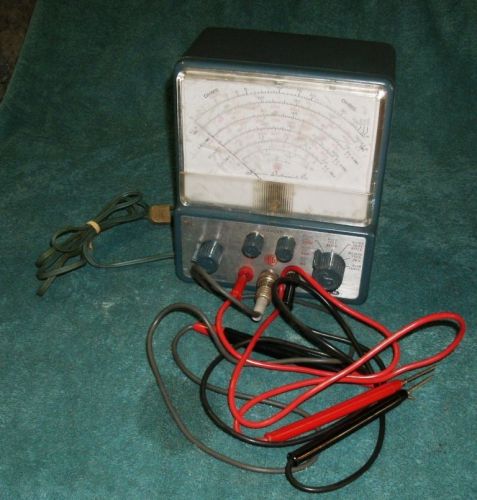 Vintage superior instruments co vacuum tube volt meter model 77 good probe set for sale