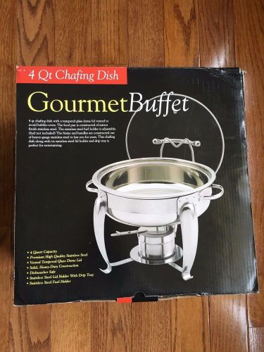 One (1) Gourmet Buffet 4 Qt Chafing Dish, Brand New In Box