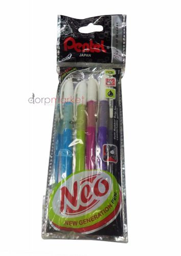 5 pieces japan technology neo pentel ball pen for sale