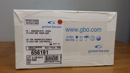 New Box of Greiner Bio-One 656191 96-Well Plate Lids, 200 Pieces