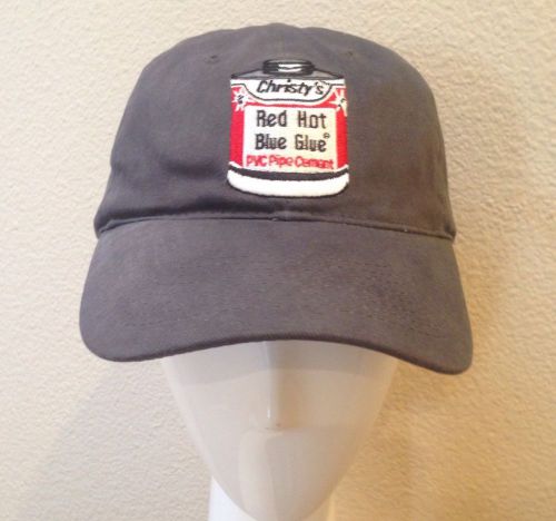 Christy&#039;s red hot blue glue pvc pipe cement hat advertising for sale