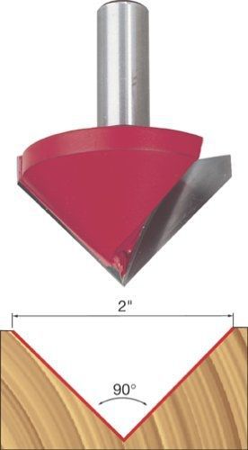 Freud 20-120 2-Inch Diameter 90-Degree V-Grooving Router Bit with 1/2-Inch Shank