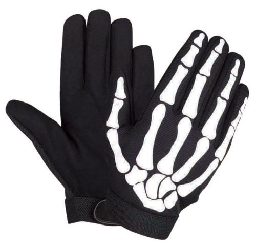 Xl quality skeleton bone hand cordura gloves fingers mechanic work construction for sale