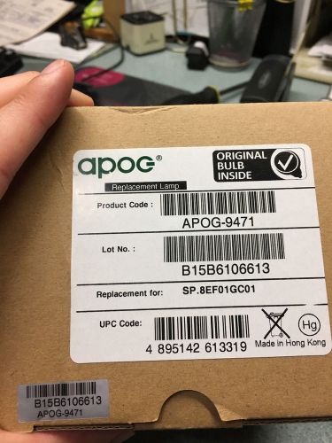 NEW OPTOMA PROJECTION LAMP PART # APOG-9471