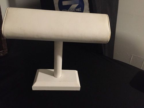 Jewelry Display Bracelet Stand White Leather