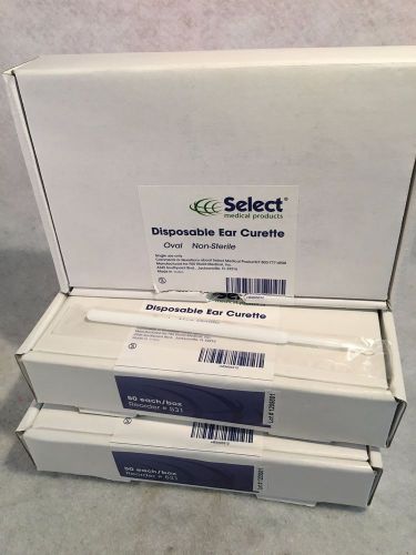 Select Medical Disposable Ear Curettes Oval Non-Sterile (2 Full &amp; 1 Partial Box)