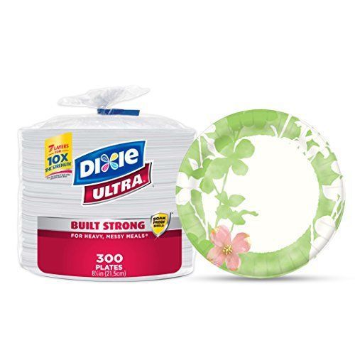 Dixie 8 1/2” Ultra Strong Paper Plates - Soak Proof Shield - Big Party Pack - -