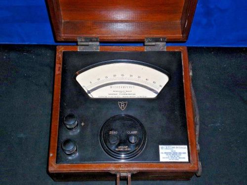 Vintage RAWSON Electrical MICROAMPERES Amp Meter 501 13094 WAGNER TURBIDIMETER