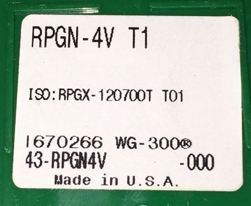 Greenleaf RPGN-4V T1 Pack of 10 Brand New Ceramic Inserts - FREE SHIPPING