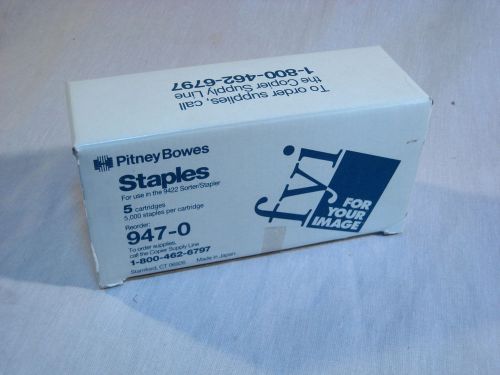 NEW Pitney Bowes 947-0 Staples - (4) Refill Cartridges for 9422 Sorter / Stapler