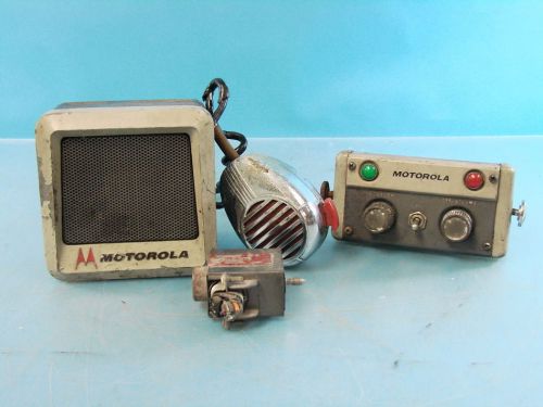 Antique motorola chrome cb microphone squelch volume control unit speaker box for sale