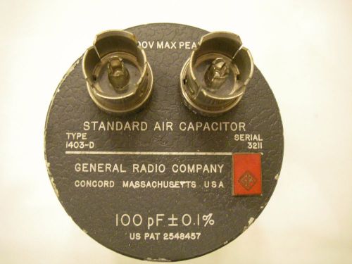 General Radio Standard Air Capacitor 100pf Type 1403-D