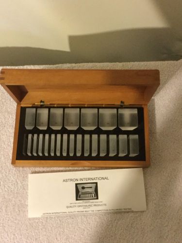 Optical Prism Bar Set 23 Piece Cherry Wood  Case Brand New