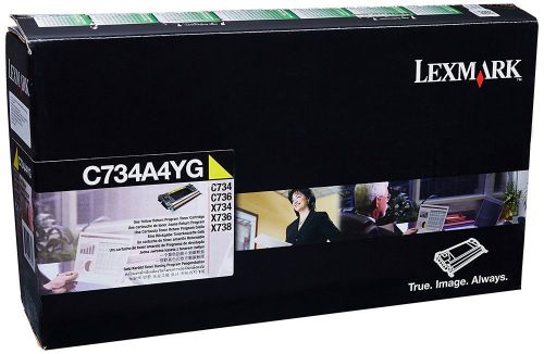 New lexmark c734a4yg c73x yellow return program print cartrid b2#326 for sale