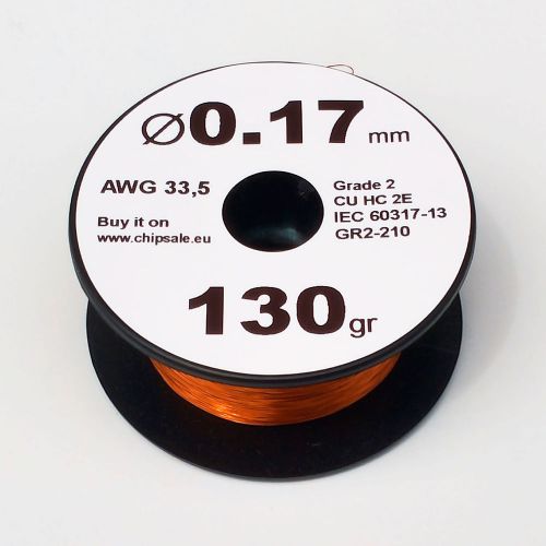0.17 mm 33,5 AWG Gauge 130 gr ~630 m Enamelled Copper Magnet Enameled Wire Coil