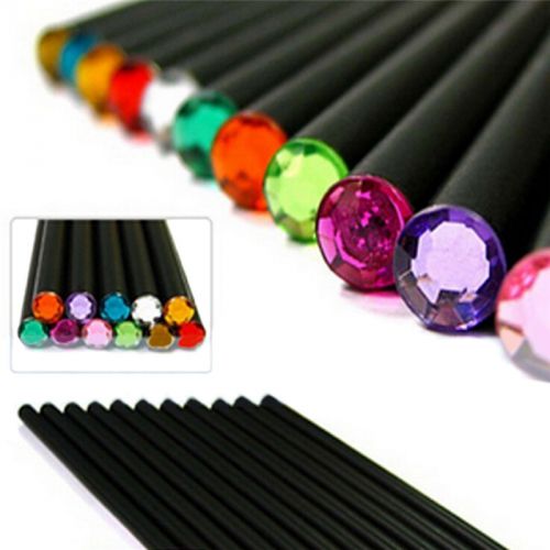12Pcs Pencil HB Diamond Color Pencil Stationery Cute Pencils Drawing Supplies CX