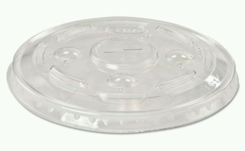 Clear pete straw slot lid for 12-oz. plastic cold cup case of 10 loc#505 for sale